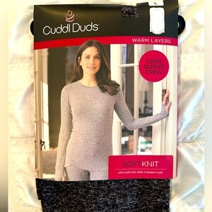 Cuddl Duds long sleeve knit top size large